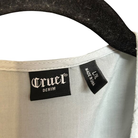 Cruel Denim Womens Blue Tassel Trimmed Rodeo Days Open Front Kimono Size XL - Picture 5 of 6